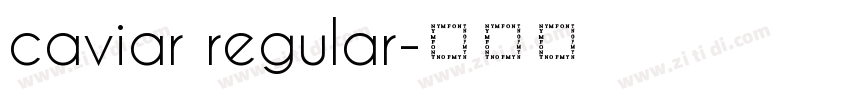 caviar regular字体转换